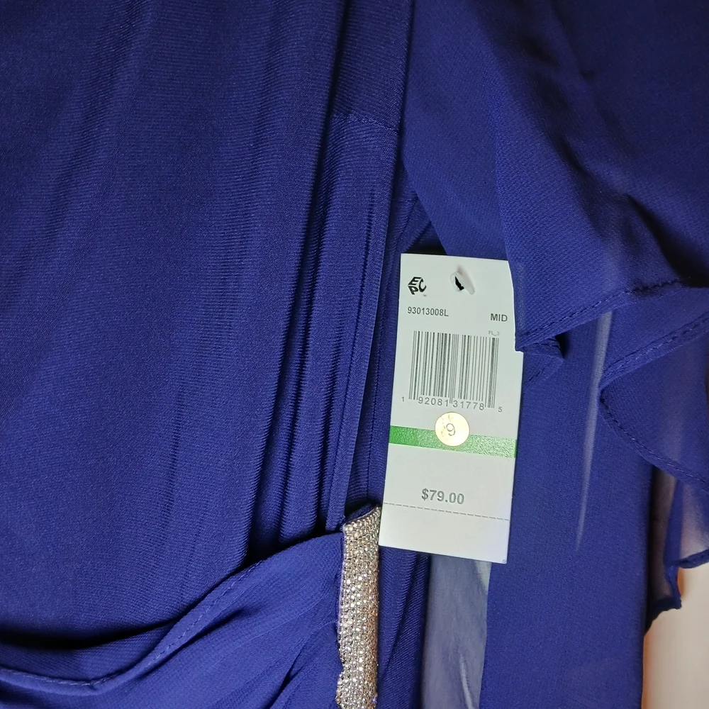 MSK Blue Dress with Silver Details - Picture 4 of 7